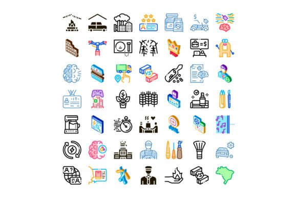 Collection of Business and Industry Icon: A Versatile Resource for Designers and Businesses