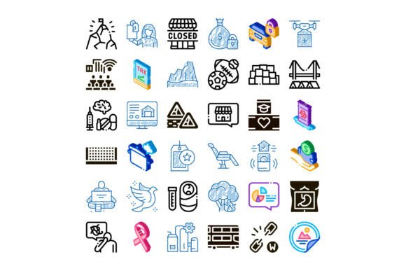 Collection of Business, Healthcare, and Industry Icons: A Strategic Design Resource for Clarity and Connection