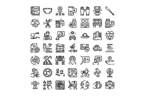 Collection of Outline Black Vector Line