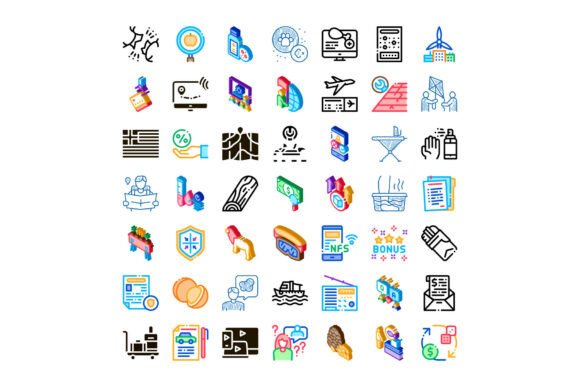 Diverse Collection of Conceptual Business Icons for Modern Digital Design