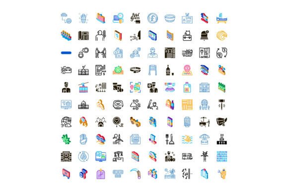 Diverse Collection of Pictograms Illustr