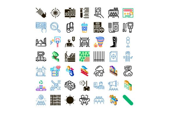 Diverse Icon Set Exploring Modern Concep: Your Visual Toolkit for Real-World Clarity
