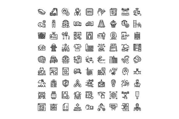 Diverse Line Icons for Modern Business