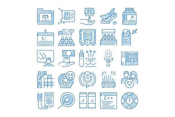 Doodle Line Icon Collection Illustrating: A Creative Resource for Visual Communication