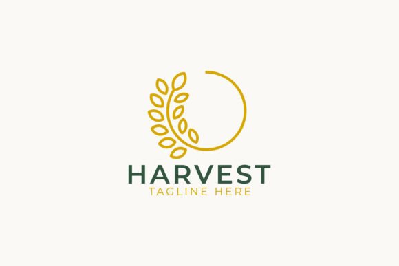 Harvest Wheat Logo: Minimalist Identity for Organic Brands