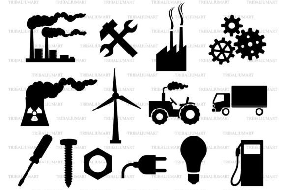 Industrial Icons Bundle – Factory Tools