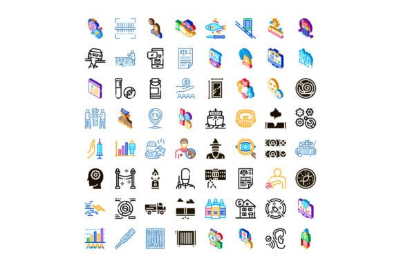 Isometric Icon Set Illustrating Diverse: A Strategic Visual Language for Modern Professional Communication