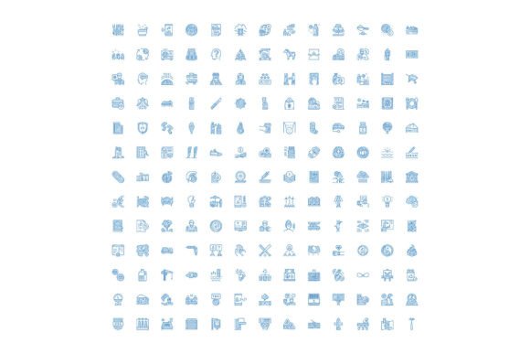 Line Art Icon Set Collection for Web Des