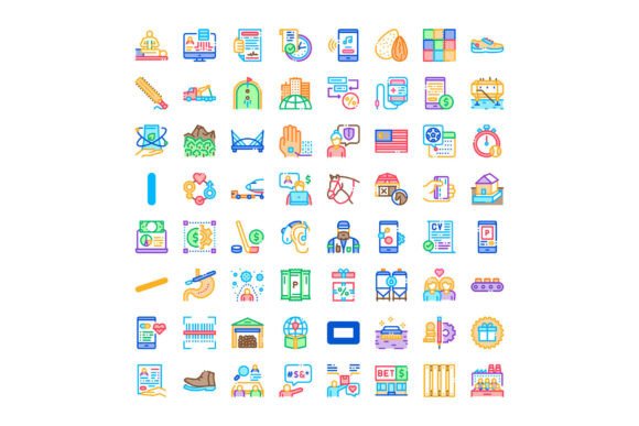 Outline Icon Set Illustrating Diverse Bu