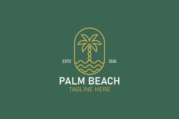 Palm Beach Logo Design Template